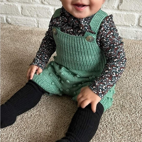Misha and Puff Celadon Baby Popcorn Romper and Booties Bundle - Picture 6 of 7